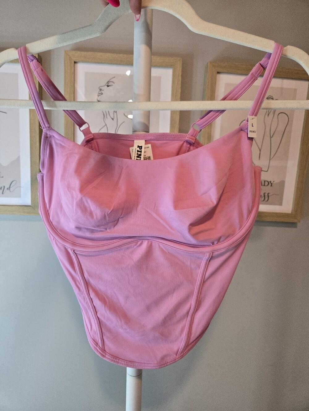 PINK Victoria's Secret Light Pink Shaping Tank Top - Picture 8 of 11